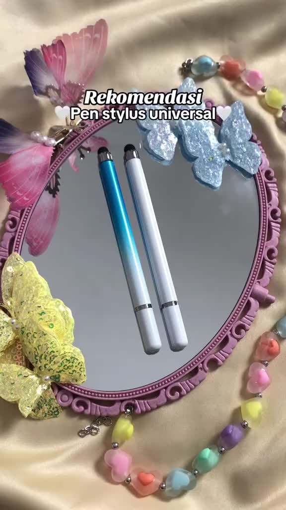 stylus pen microfiber warna gradient untuk layar sentuh kapasitif universal semua handphone dan tablet