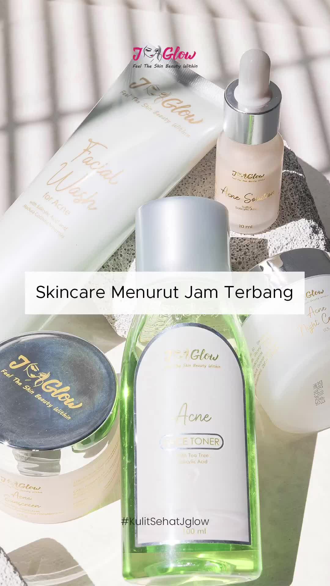 JGLOW SKINCARE PAKET EXTRA ACNE SOLUTION Perawatan Berjerawat, Berminyak & Bruntusan - 5 Pcs Acid Berjerawat Facial Lotion Wajah Niacinamide