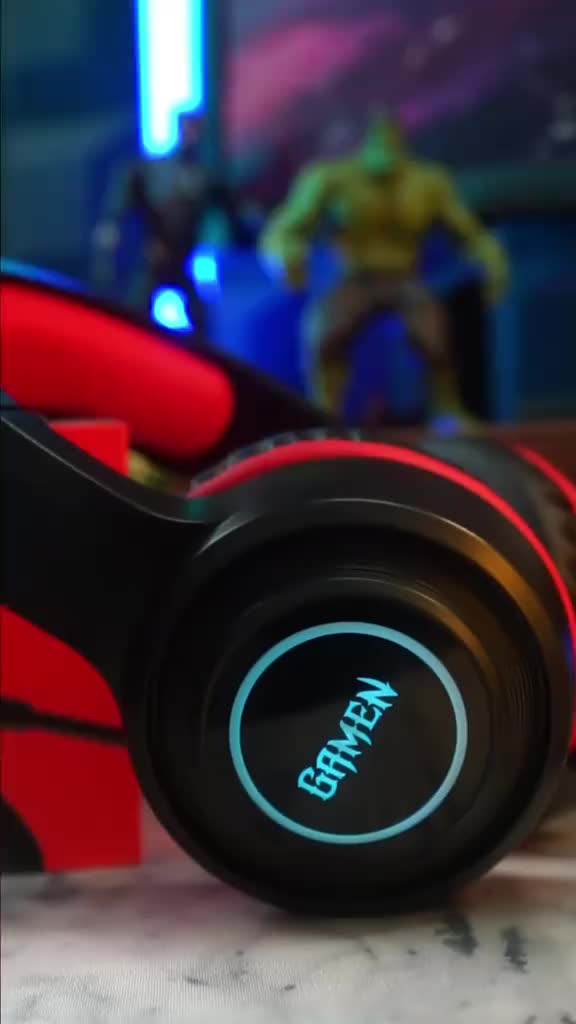 GAMEN Gaming Professional  Headphone / Earphone /   Headset Bass Gaming GH100 GH110 Black 3D Sound With Mic For PC / Laptop Original - Garansi 1 Tahun