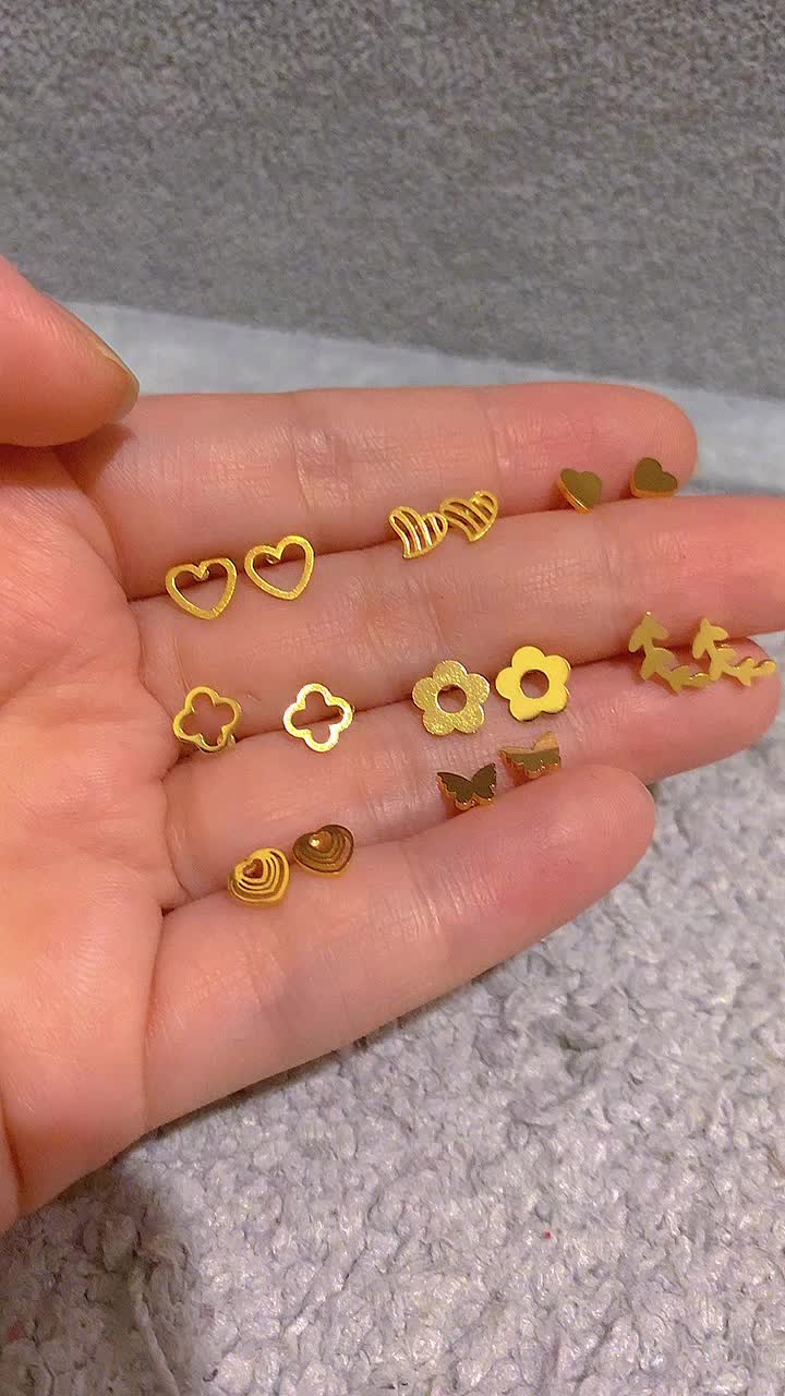Anting titanium mini ootd lucu wanita