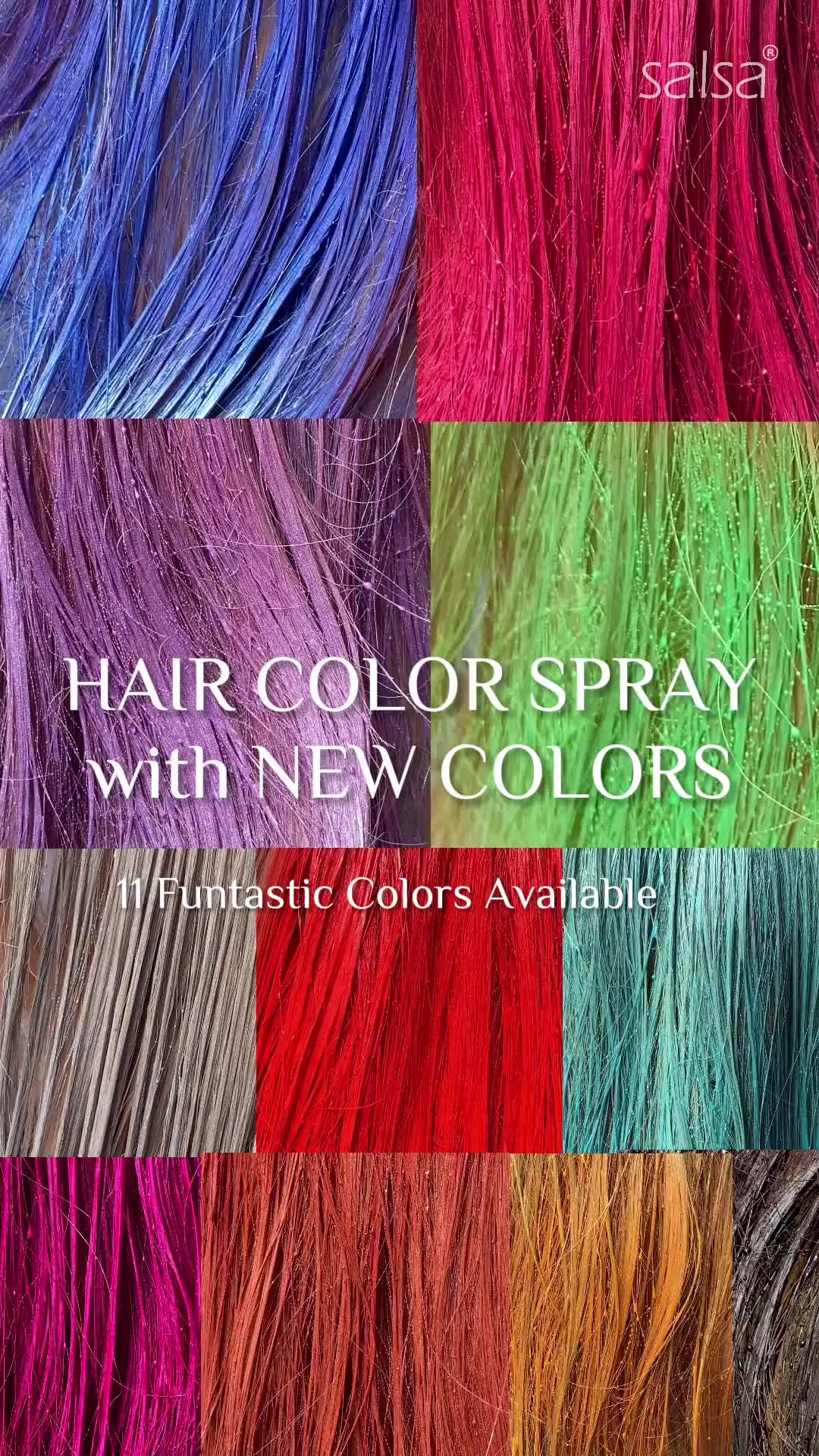 [PROMO] SALSA Instant Mermaid Hair Color Spray - Cat Semir Rambut Temporary Hair Dye Brown Black Silver Lilac Purple