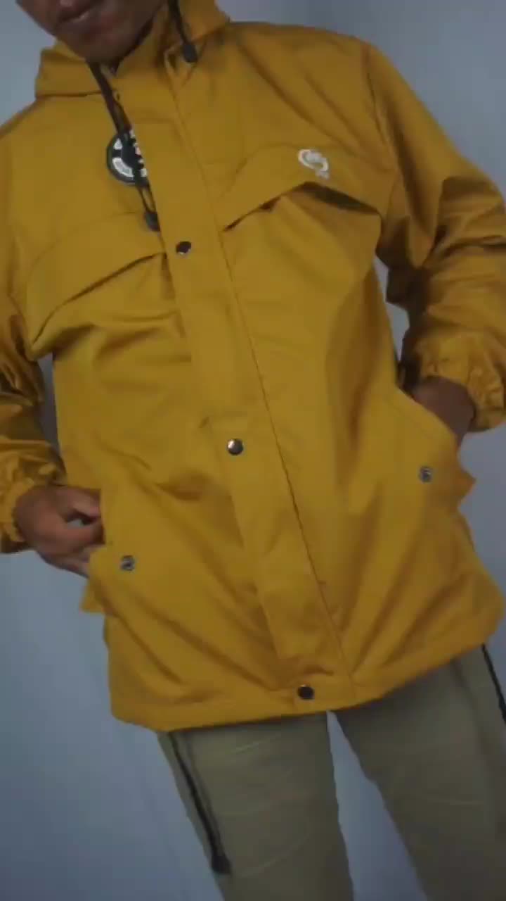 Jaket Parasut Pria Waterproof Model Sinai Size M L XL XXL Original FCF / Jaket Outdoor Terbaru 2024