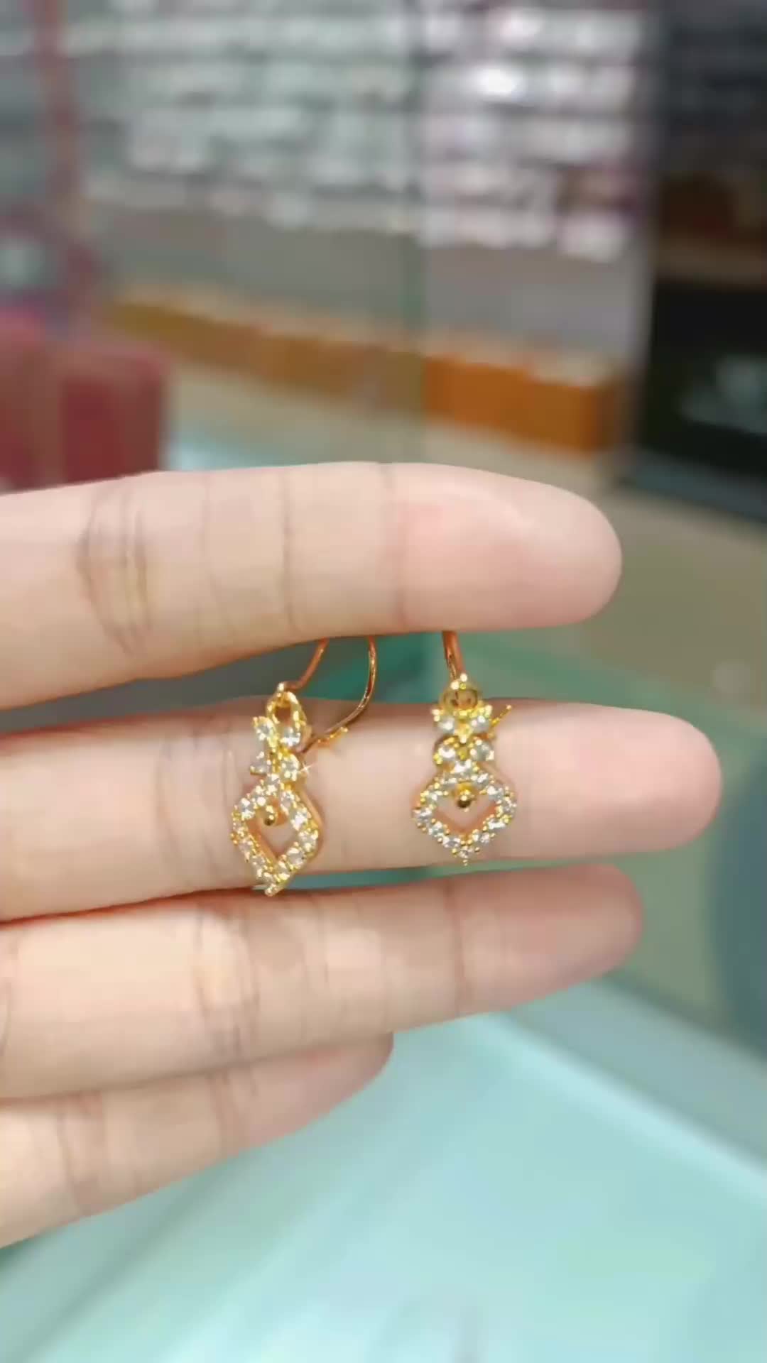 Yaxiya Anting Wanita Mewah Aksesoris 112