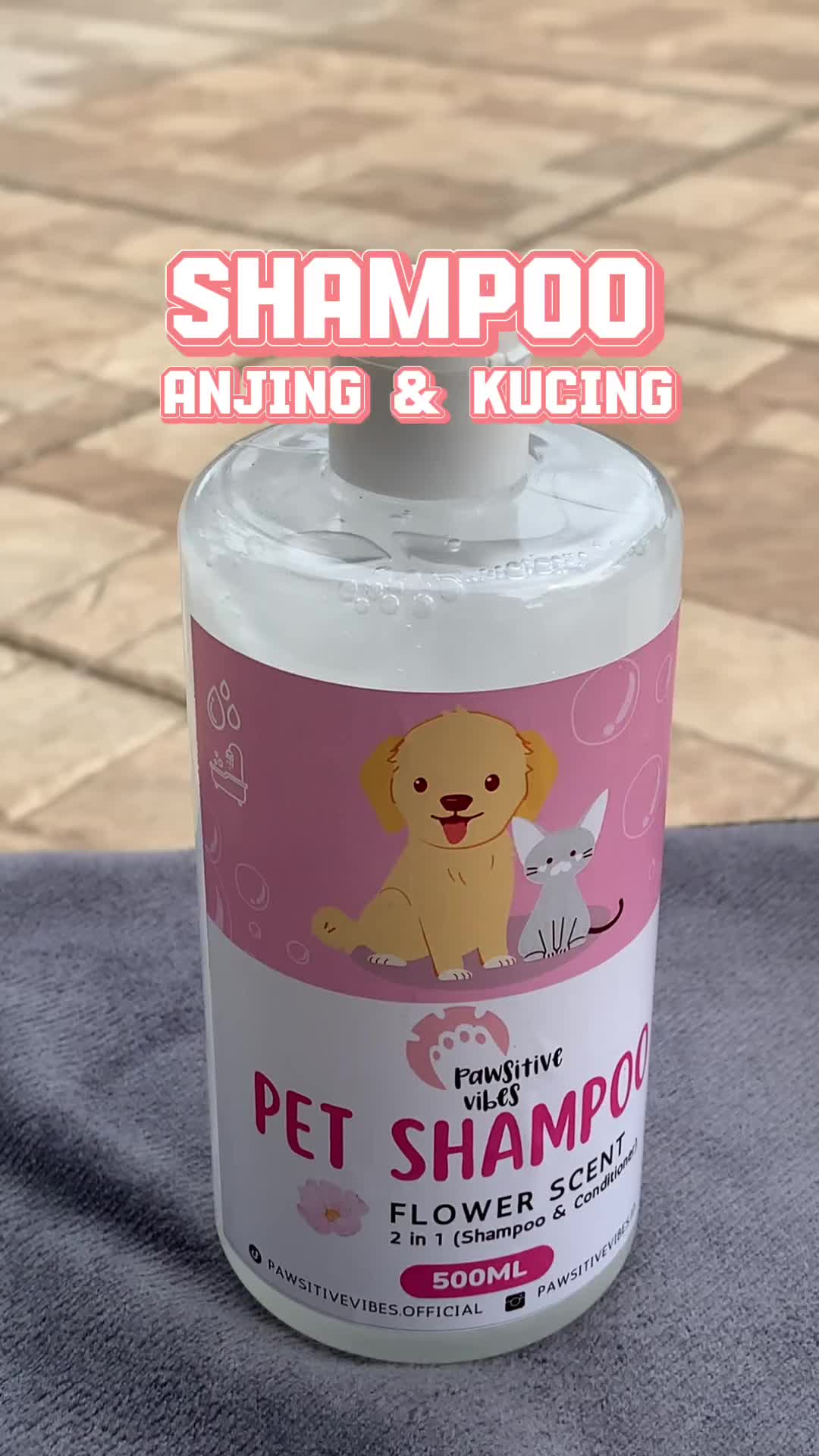 Pawsitive vibes Shampo Kucing Anjing Anti fungal & Fleas untuk Jamur, Kutu, Scabies, Parasit, Alergi dan Radang Kulit