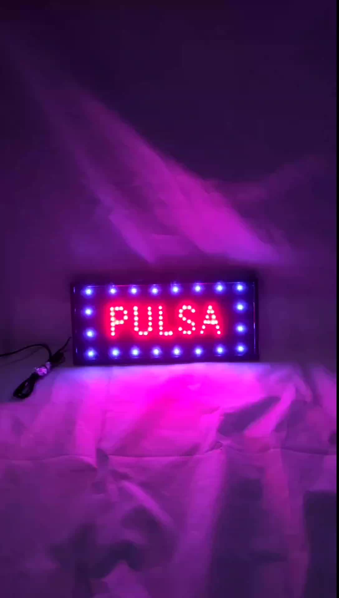 Lampu LED Sign Tulisan Pulsa untuk Konter - Ukuran 40x20 cm, Daya +-5 Watt