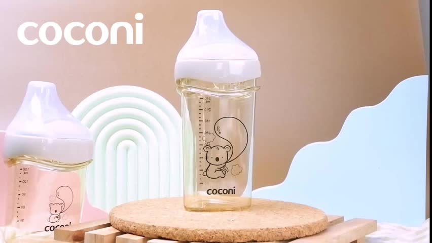 COCONI Triangle Feeding Bottle PPSU 150/240ML | Botol dot PPSU Bayi Minum Accessories
