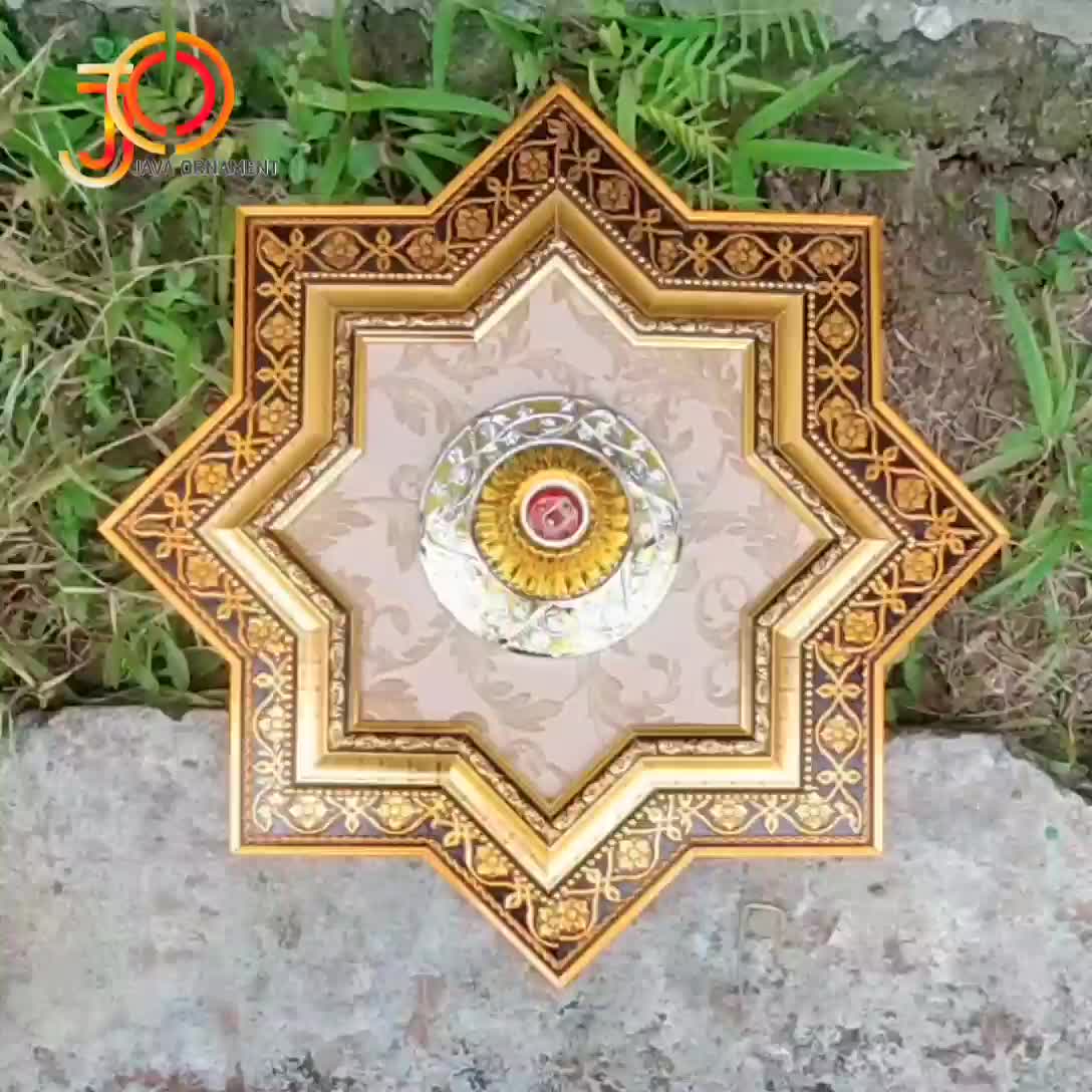 JAVA ORNAMENT - Ornamen Plafon PVC 50x50 Mewah Jumbo Lampu