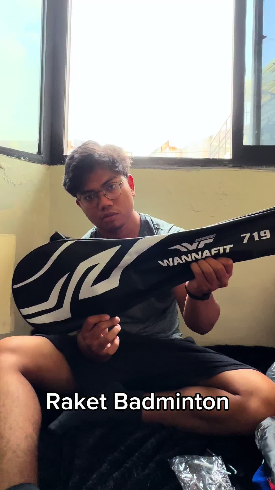 WANNAFIT Raket Badminton Set 2pcs | Free Tas | Peralatan Bulu Tangkis