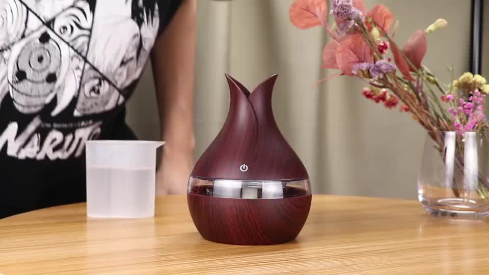 humidifiern Aromatherapy difuser disfuser diffuser Desain Kayu bulat
