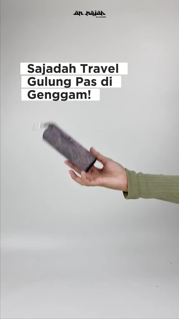 An-Najah Sajadah Traveling  Printing  Tipis   Gulung Anti Slip Premium Waterproof untuk Travel  Nyaman Motif Pouch Muslim Umroh
