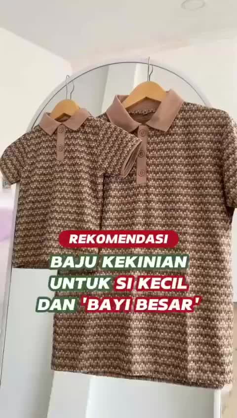 TETRIS SHIRT | POLO SHIRT ANAK motif Rajut - Kaos Polo Knit Kerah Anak Warna Polos Unisex Couple Pria Ayah | HEIJA