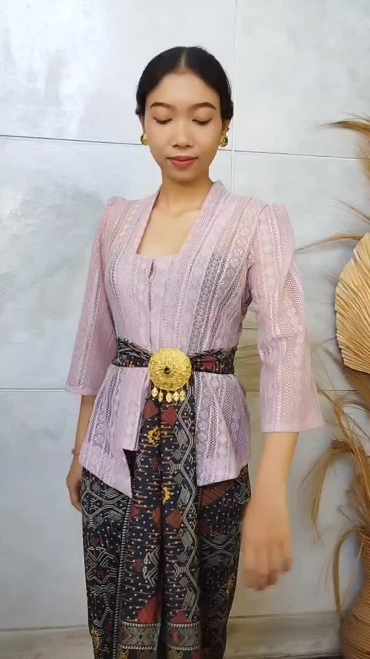(HANYA KEBAYA) Baju Kebaya Brokat Lonceng Messy Bali Wisuda Modern Murah