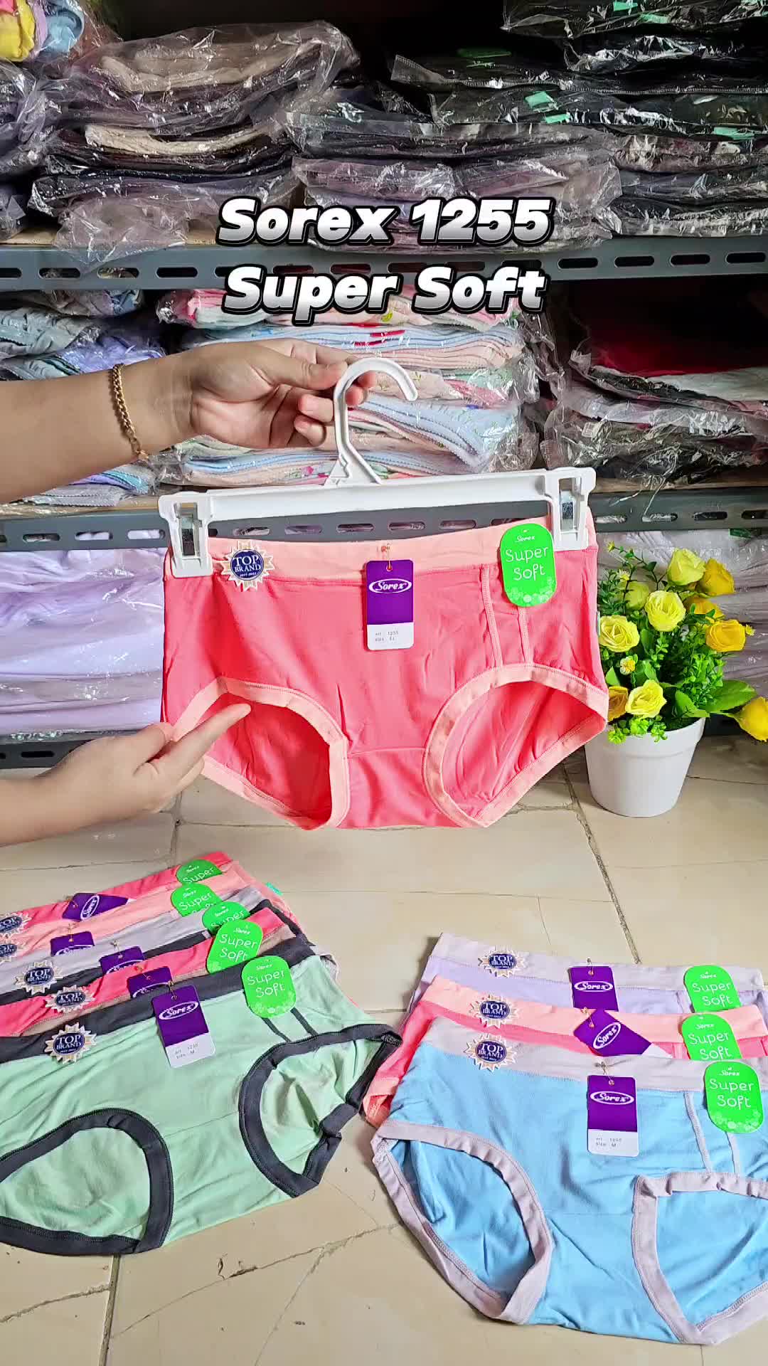 Cd Sorex 1255 Super Soft 3-6-12Pcs | Celana Dalam Wanita Sorek Karet Lebar Lusinan