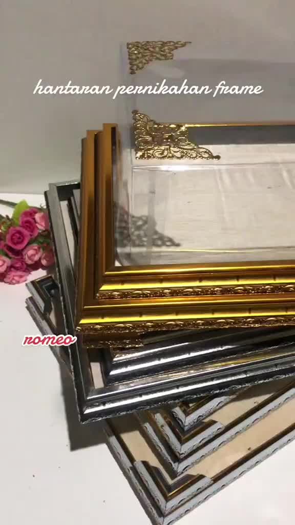 Box Seserahan Fiber Frame Isi 3 Lengkap Dengan Tutup Mika Kotak Hantaran Fiber Frame Alas Triplek