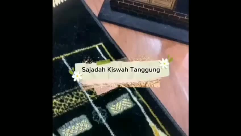 SAJADAH KISWAH SAUDI KADIFE MINI/MUKA/SUJUD PREMIUM 35x65 Muslim Bulu Haji Semua musim Gold