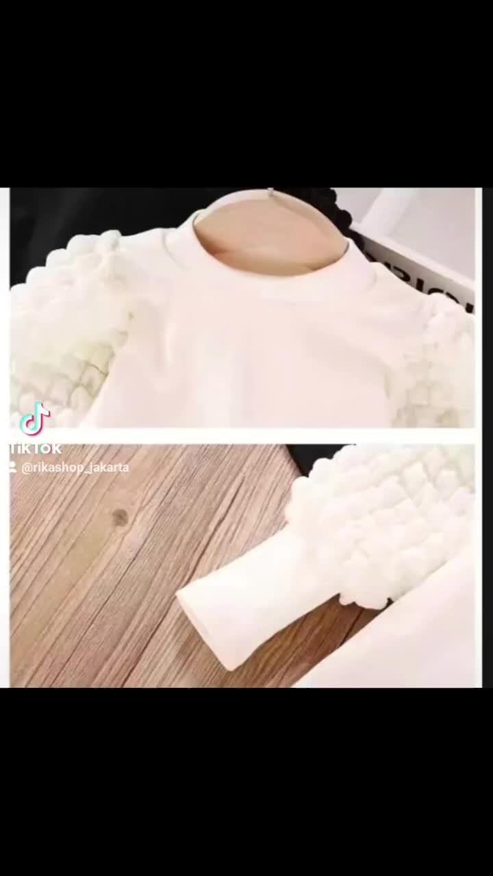 Manis kaos anak Premium lengan panjang balon atasan anak blouse usia 3 bulan -8 tahun