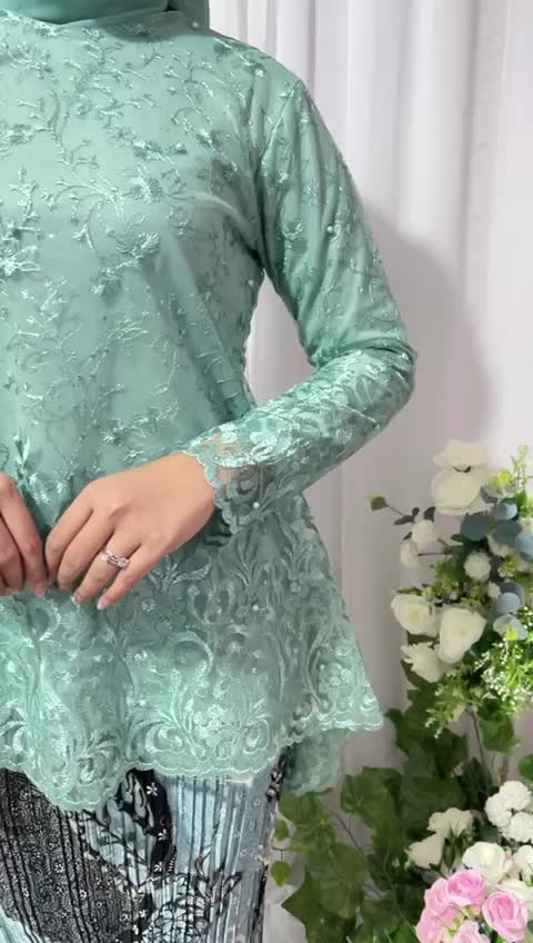 Setelan Kebaya Rinjani Tulle Modern kebaya Kondangan kebaya Wisuda terbaru kebaya seragam nikahan kebaya pesta elegan mewah