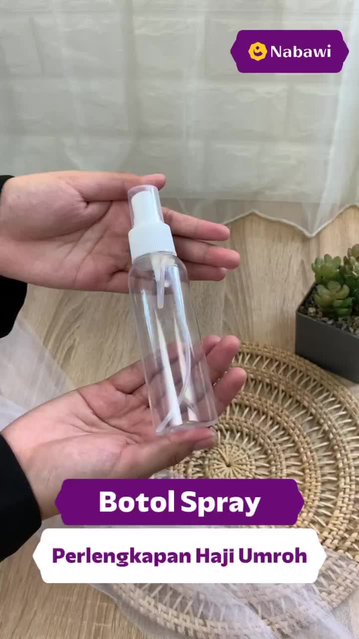 Botol Kosong Spray 250 ml Putih Untuk Wudhu Perlengkapan Haji dan Umroh