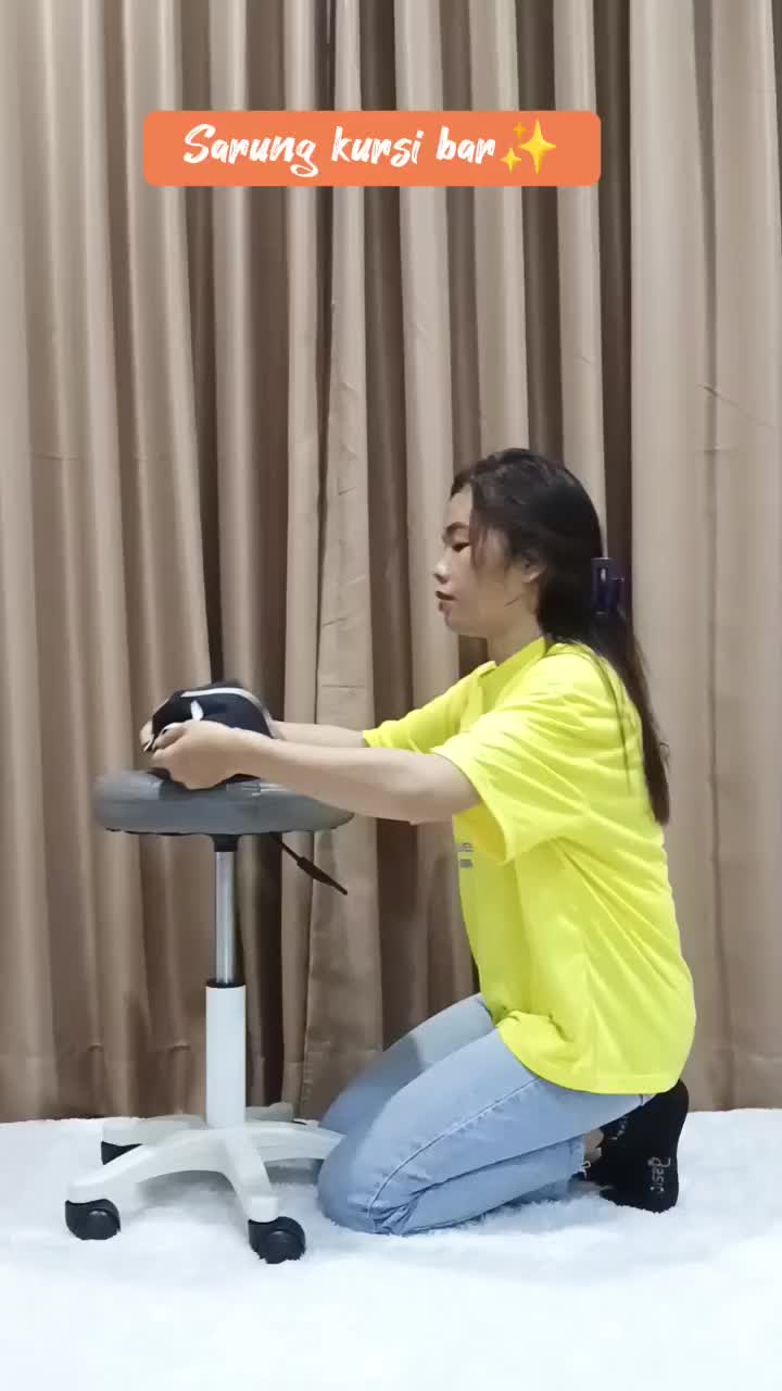 Sarung dudukan kursi bulat / penutup jok kursi bulat / cover kursi bar