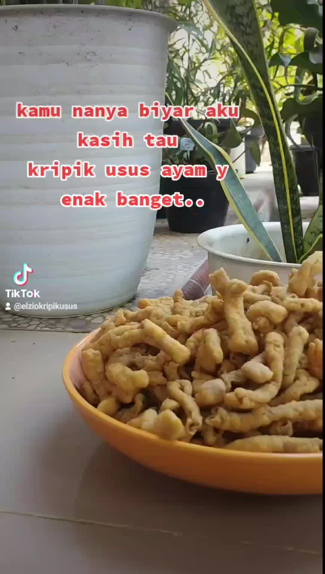 1KG kripik usus crispy ayam,usus Keripik Crispy free packing kardus dan babble warp