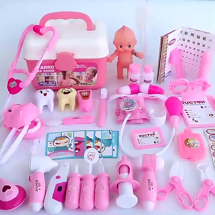 Set Mainan Dokter Anak 39/53Pcs Perempuan Doctor Koper Lengkap PlaySet Dokter Anak Mainan Edukasi