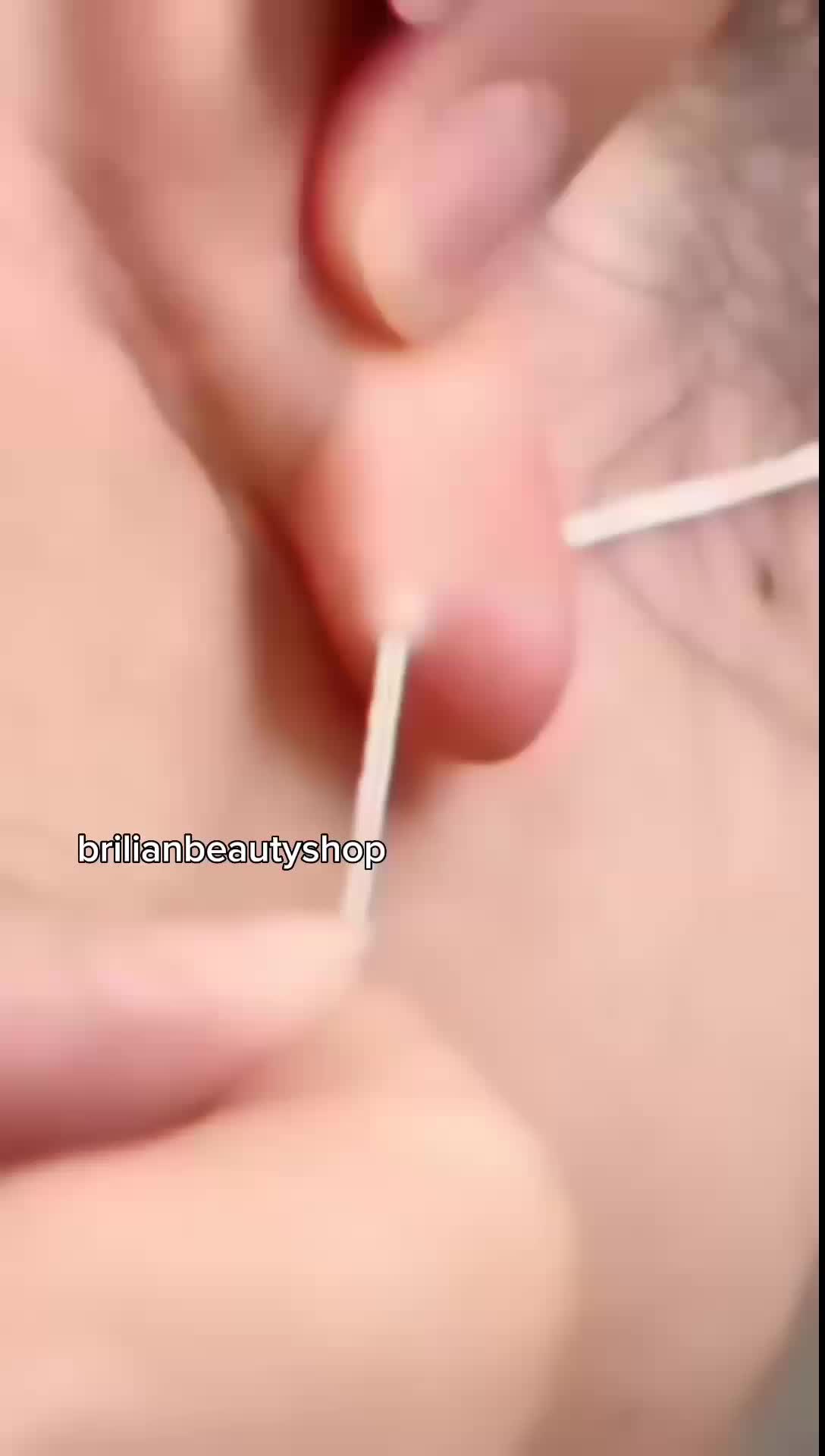 Piercing Stick Earrling Benang 100mm Pembersih Telinga 1Bottle 60pc Pembersih Kotoran Telinga