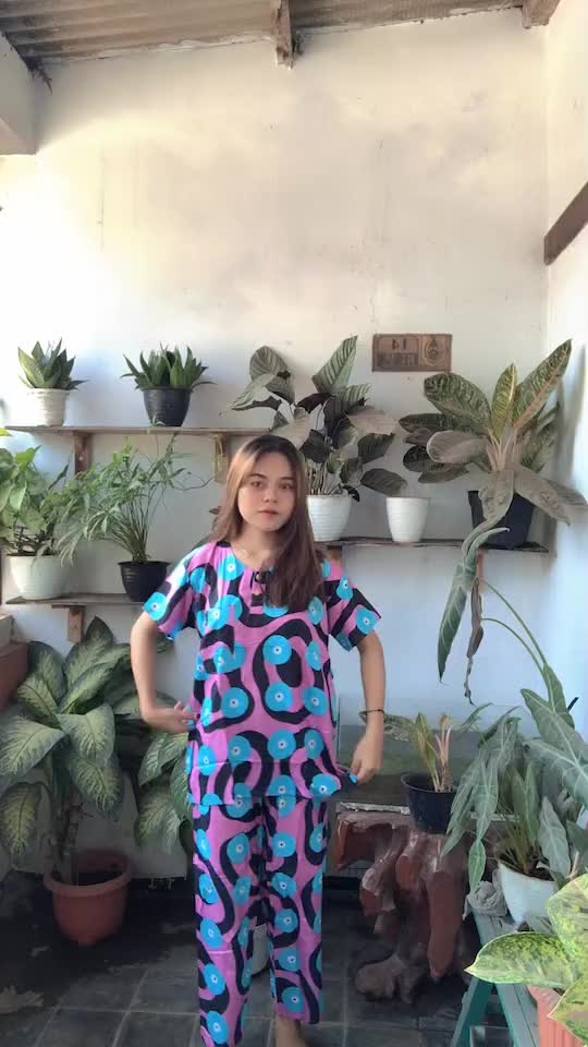3Pcs Gogo Busui Rayon Baju Celana Pendek Setelan Tidur Dewasa Wanita