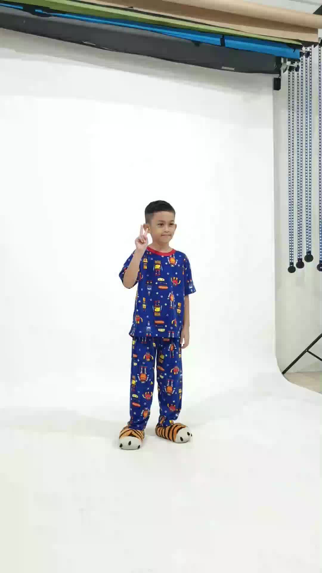 Kiminori SONI.CP Setelan Baju Anak Lengan Pendek Celana Panjang Fashion