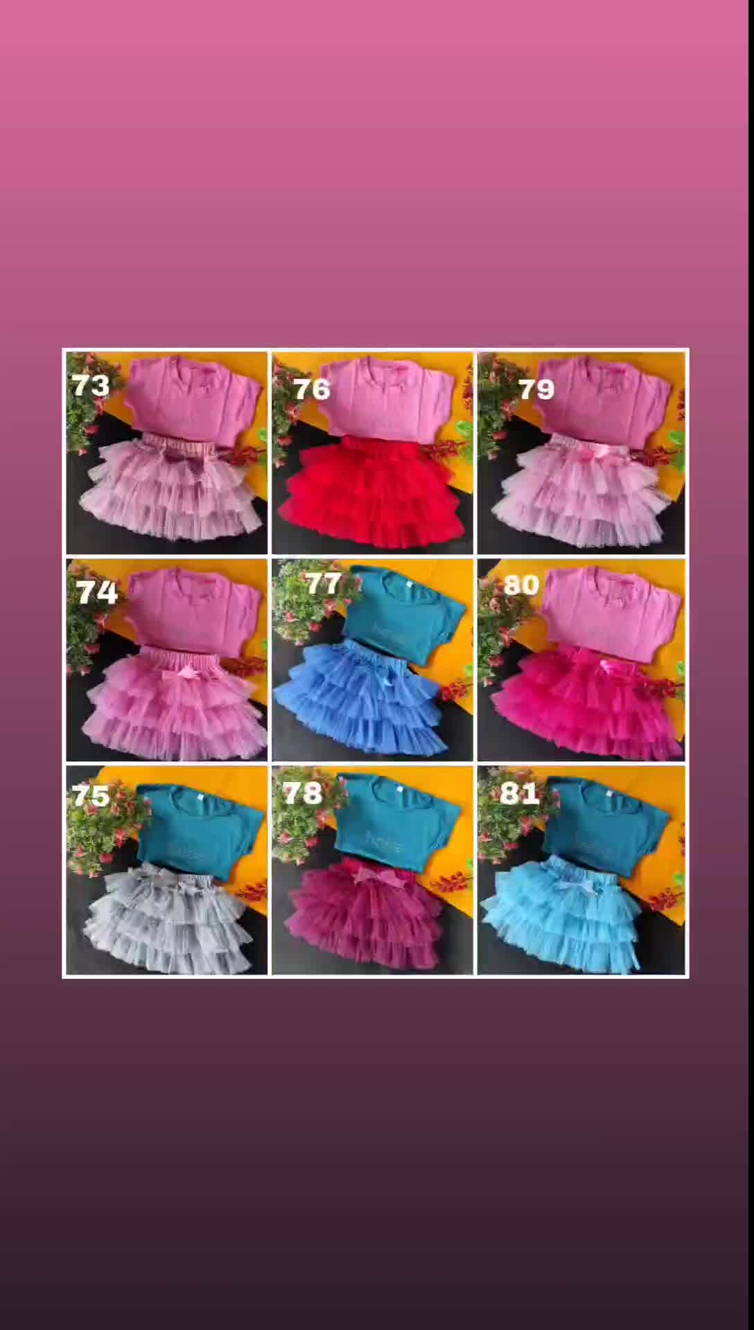 Set Bebe Tutu S Kisaran 3-9 Bulan - Baju Atasan Spandek Rayon & Rok Tutu Tile Bayi Parsel