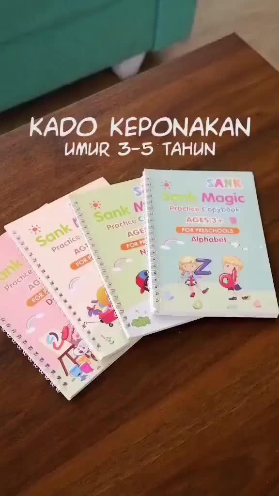 Sank magic pratice book 1set isi 4pcs+bolpoint dan refil Alat Belajar