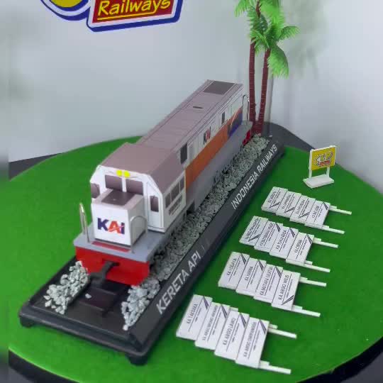 [MAINAN KERETA API INDONESIA] KA BATURADEN EXPRESS CC203 Rangkaian Kereta Bisnis Eksekutif [Handmade by C&P Railways] Kayu Anak Hadiah