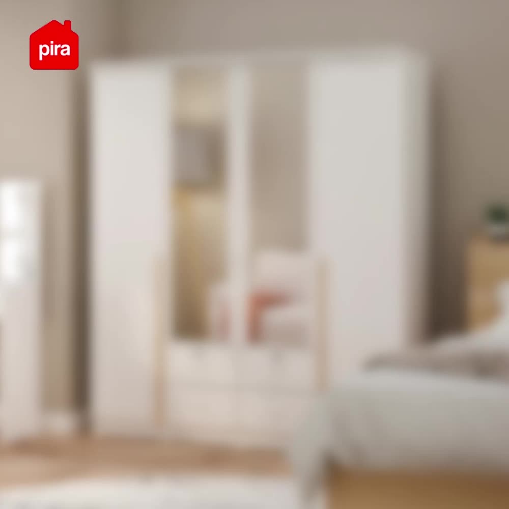 PIRA METROPOLIS - YONA 4P 4DR Lemari Pakaian 4 Pintu dengan 4 Laci