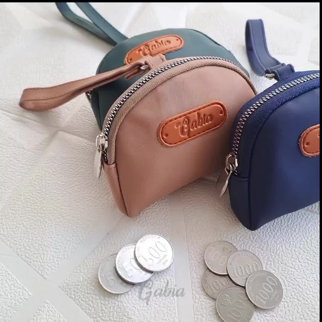DAR_GROSIRTASS-ixora dompet coin mini Wadah/Dompet Koin Wanita Polos Kulit