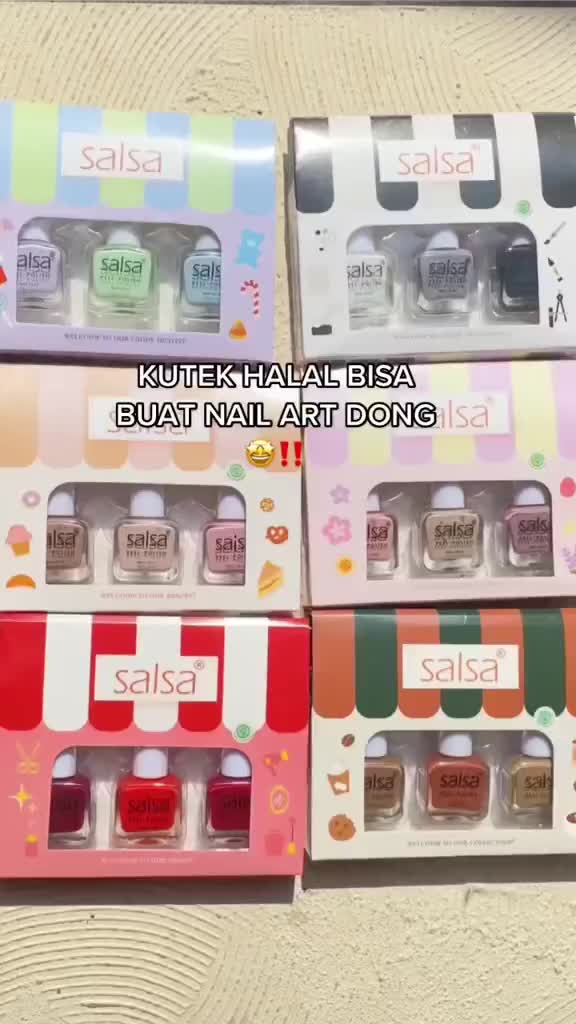 [PROMO] SALSA Peel Polish - Kutek Lupas HALAL isi 3 Breathable Peel Off Nail Art Cat Kuku Buat Sholat