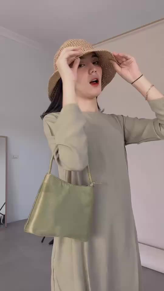 MISTYVORI | Irene Tunik Baju Wanita Basic Anti Kusut Polos Muslim Panjang Katun Soft Simple Formal Atasan Kasual Simple Casual Semi Gamis