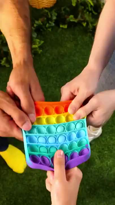 OPPOLIA Pop It Squishy Fidget Toys Push Bubble Kids Mainan Edukasi Anak