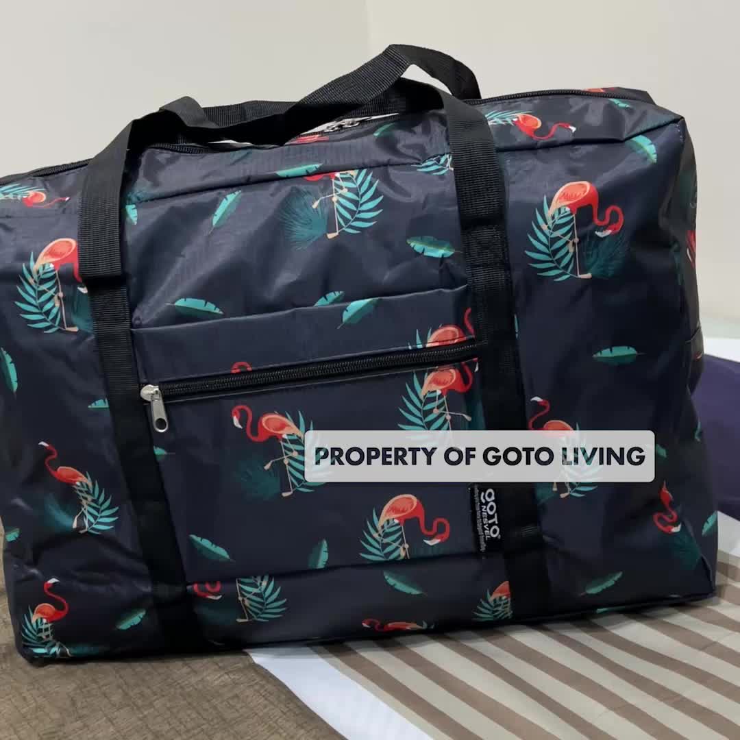 Goto [COD] Nesvel Tas Traveling Lipat Motif Jumbo Besar Travel Organizer Bag