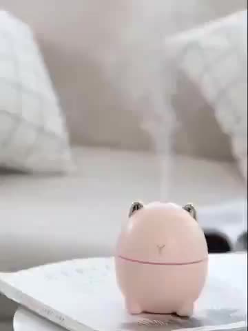 Taffware Humidifier Diffuser Aromaterapi Dudu Cat 200ml Ultrasonic Air Night Light (HUMI DDM-1) - White