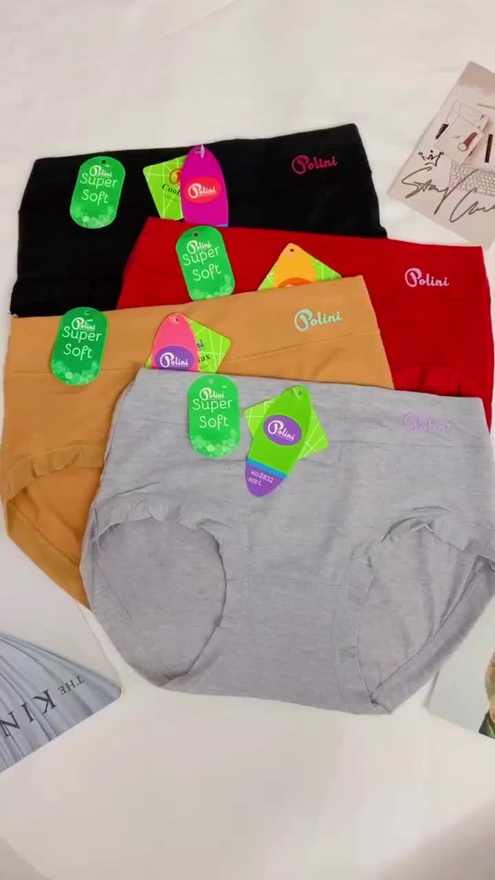 Polini - Paket HEMAT 6&12 Pcs Celana Dalam Katun Spandex  Pendek Wanita Nyaman di pakai POLINI SuperSoft 2832