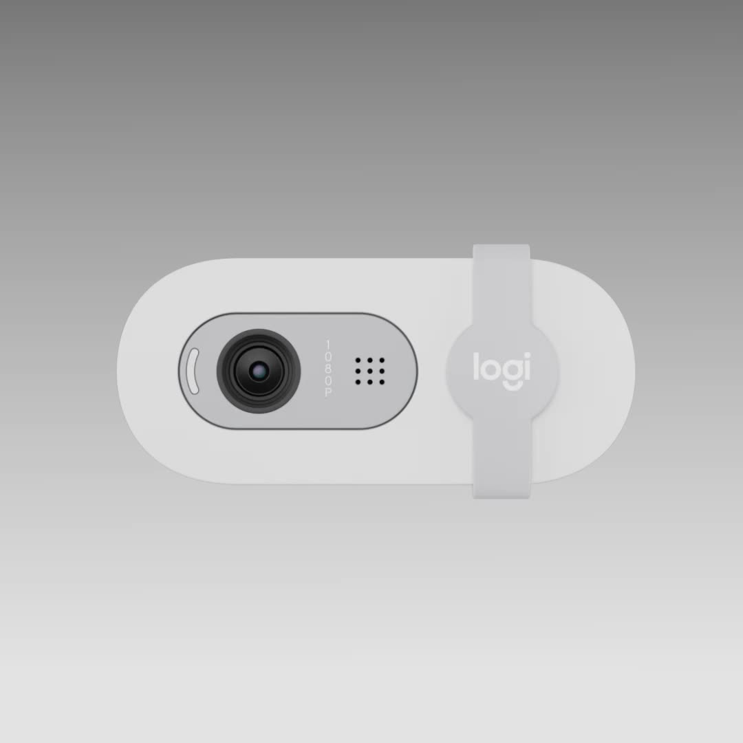 Logitech Brio 100 Webcam Full HD, Built in Mic, Auto-Light Balance, Privacy Shutter untuk Computer/ Komputer, Laptop etc.