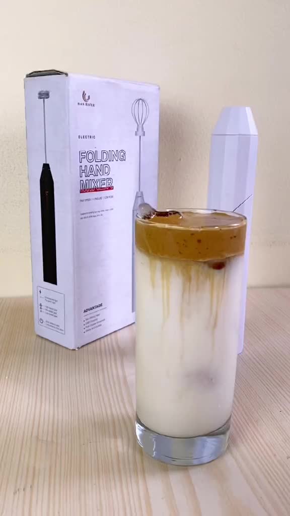 HAN RIVER MIXER Pengocok Susu Milk Frother -hitam/putih