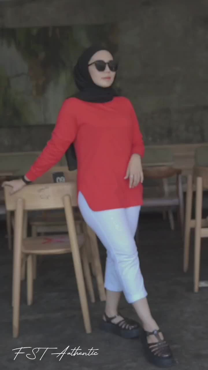[ TERLARIS ] KAOS WANITA LENGAN PANJANG HIJAB STYLE MODEL OVAL ORIGINAL FST AUTHENTIC Santai Polos Basic