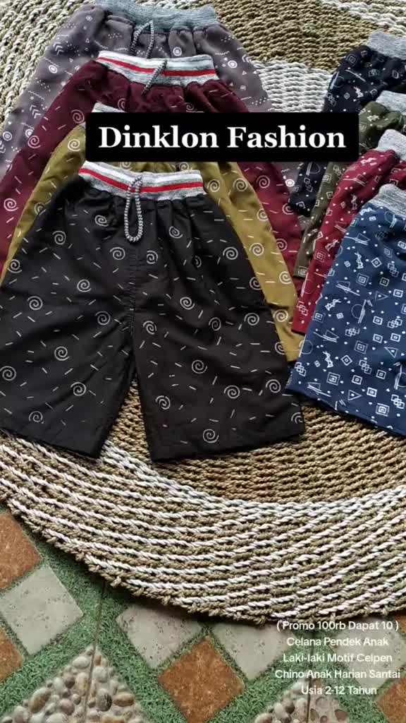 PAKET 50 RIBU DAPAT 5 Celana Pendek Anak Laki Laki Chinos Motif Usia 3 - 12 Tahun Fashion
