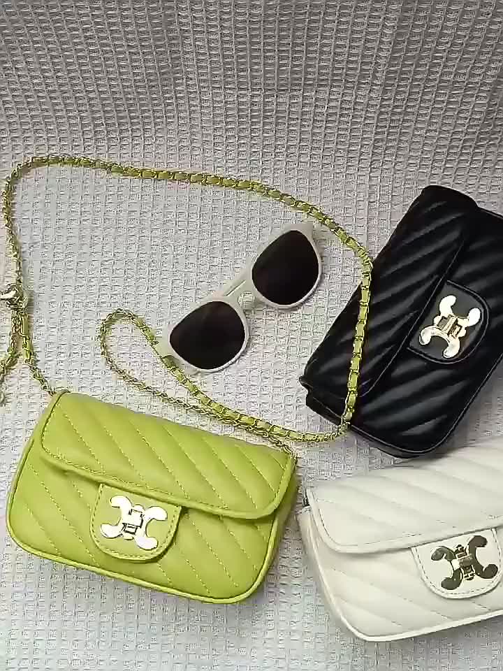 Tas Selempang Wanita Candy Leather - Dompet Hp Cewek Rantai Luxury Mini Bag Terbaru kulit Slingbag