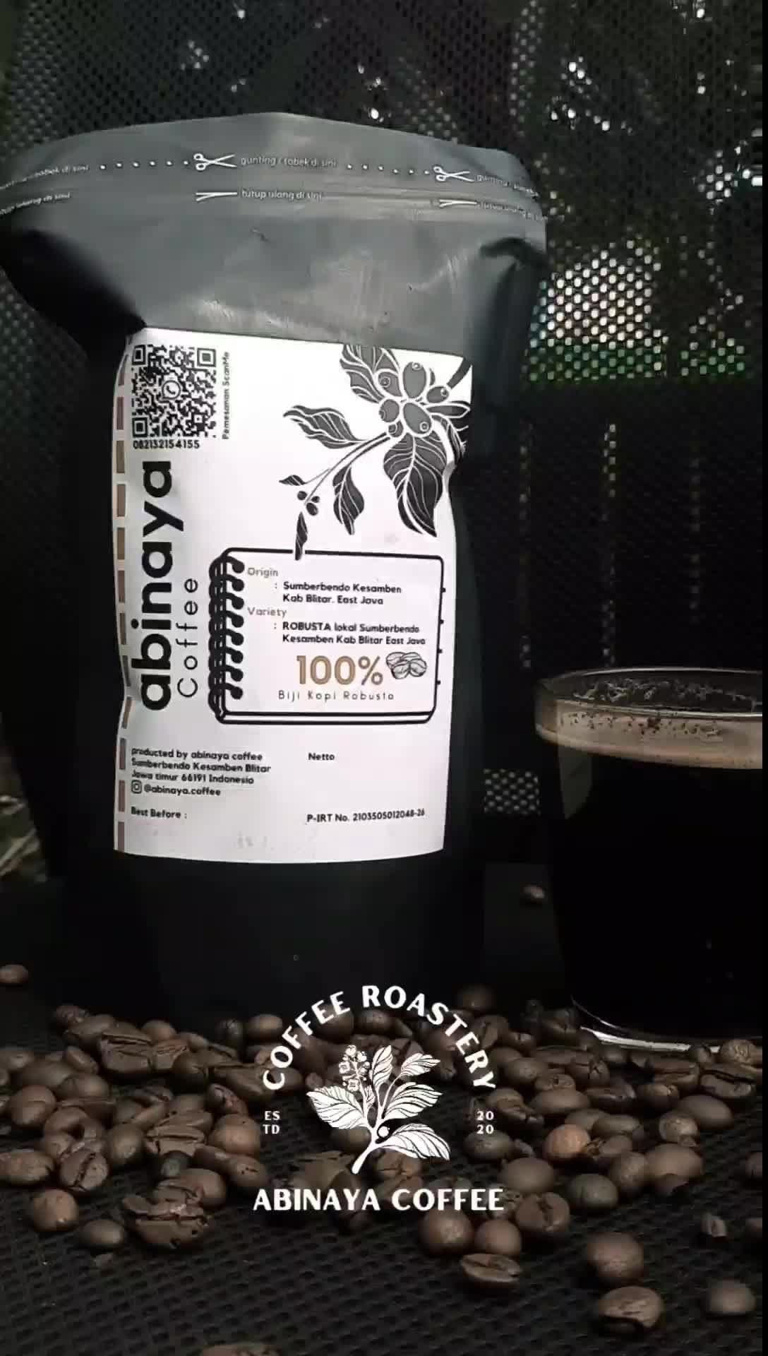 kopi bubuk murni robusta kemasan 250g Premium Coffee tidak pakai Gula bisa dibuat Espresso