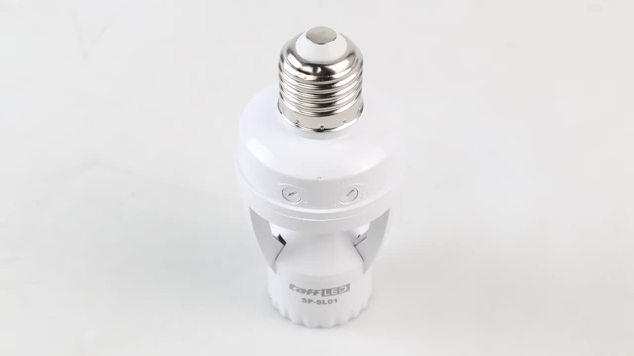 COD Dudukan Fitting Lampu Bohlam PIR Sensor Gerak Dan Cahaya Otomatis 240V 60W E27 TaffLED