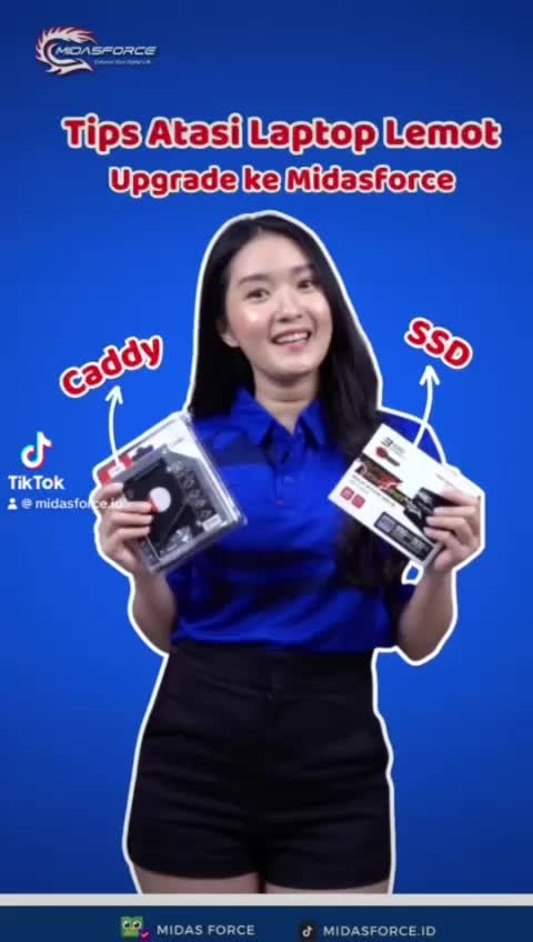 Caddy untuk SSD Midasforce dan Hdd 2.5" Alat pengganti DVD room Laptop Disk