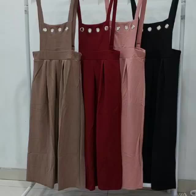 Jumpsuit Overall Wanita (Tanpa Dalaman)
