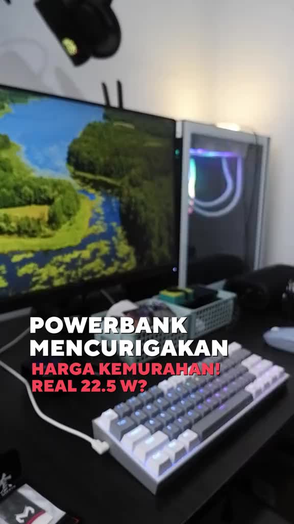 LOG ON POWERBANK HULK V 22.5W 10.000mAh JGO-500H FAST CHARGING (INCLUDED TYPE C CABLE) Metal