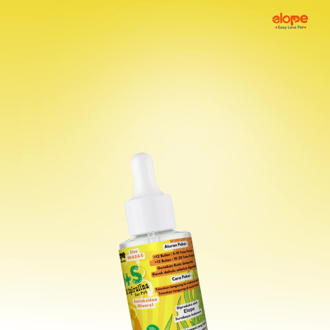 ELOPE SOS SALMON OIL SPIRULINA VITAMIN BULU ANTI RONTOK UNTUK HEWAN KUCING ANJING